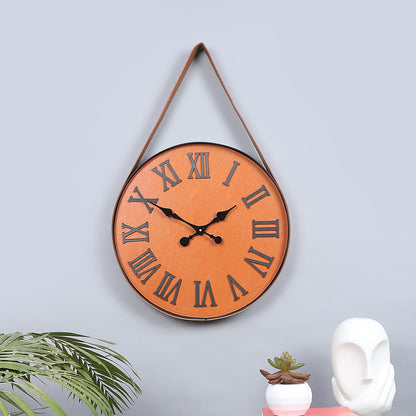 High Roman Black Numerals Wooden Wall Clock