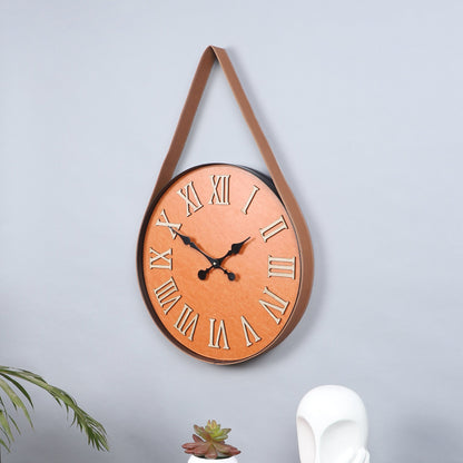 High Gloss Roman Numerals Wooden Wall Clock