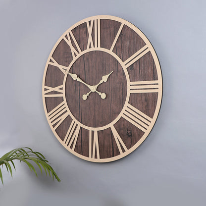 Modern Rustic Wall Clock with Cutout Details