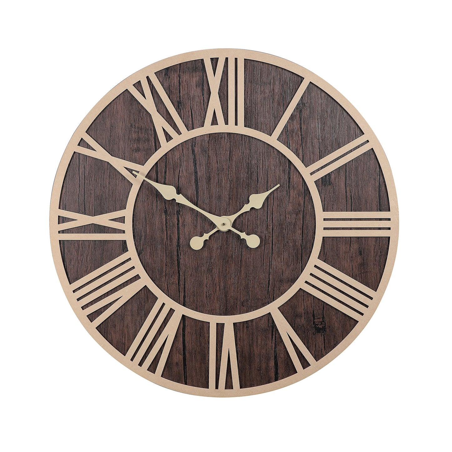 Modern Rustic Wall Clock with Cutout Details