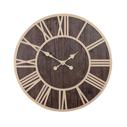 Modern Rustic Wall Clock with Cutout Details