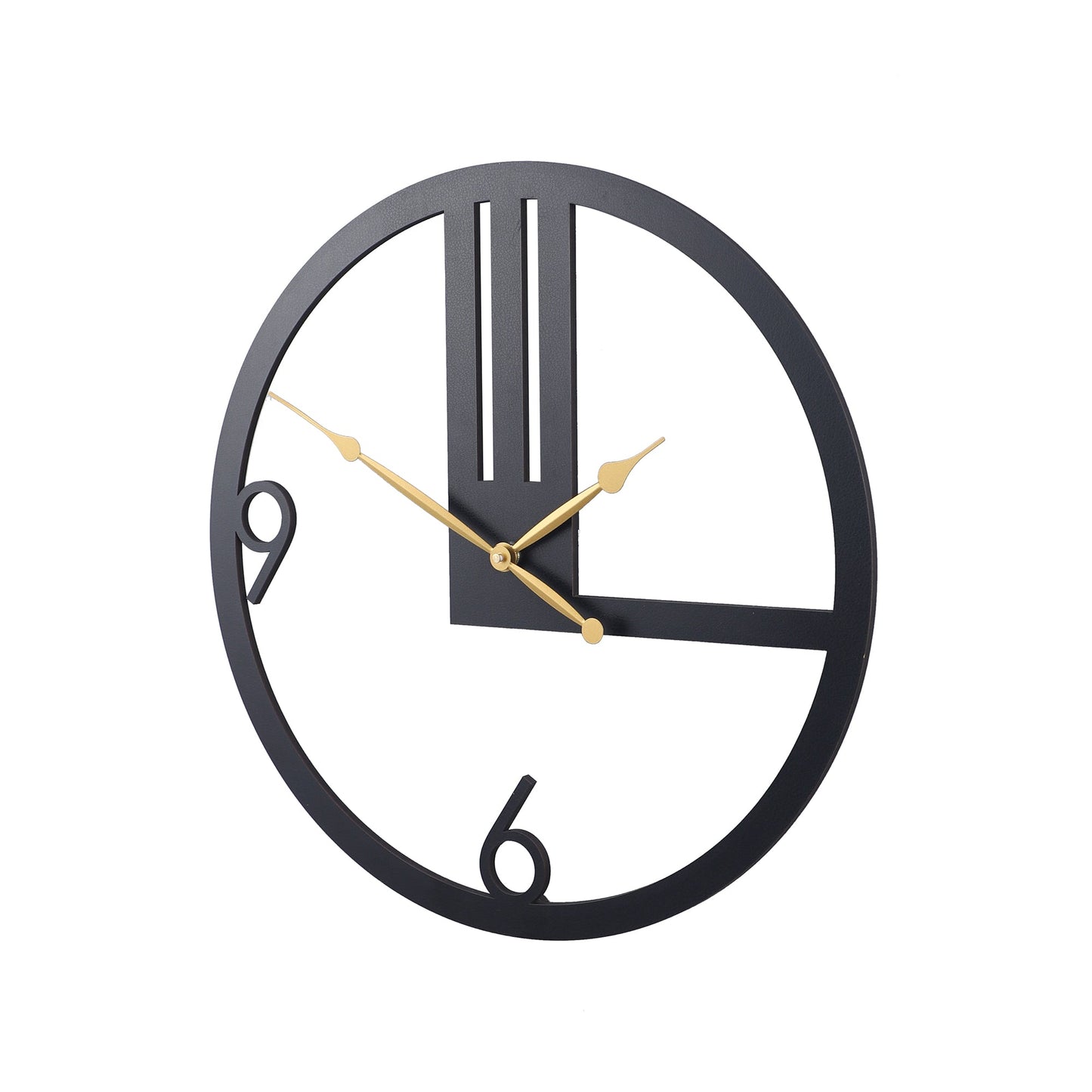 Black Chic Metal Wall Clock, Modern Metal Wall Decor