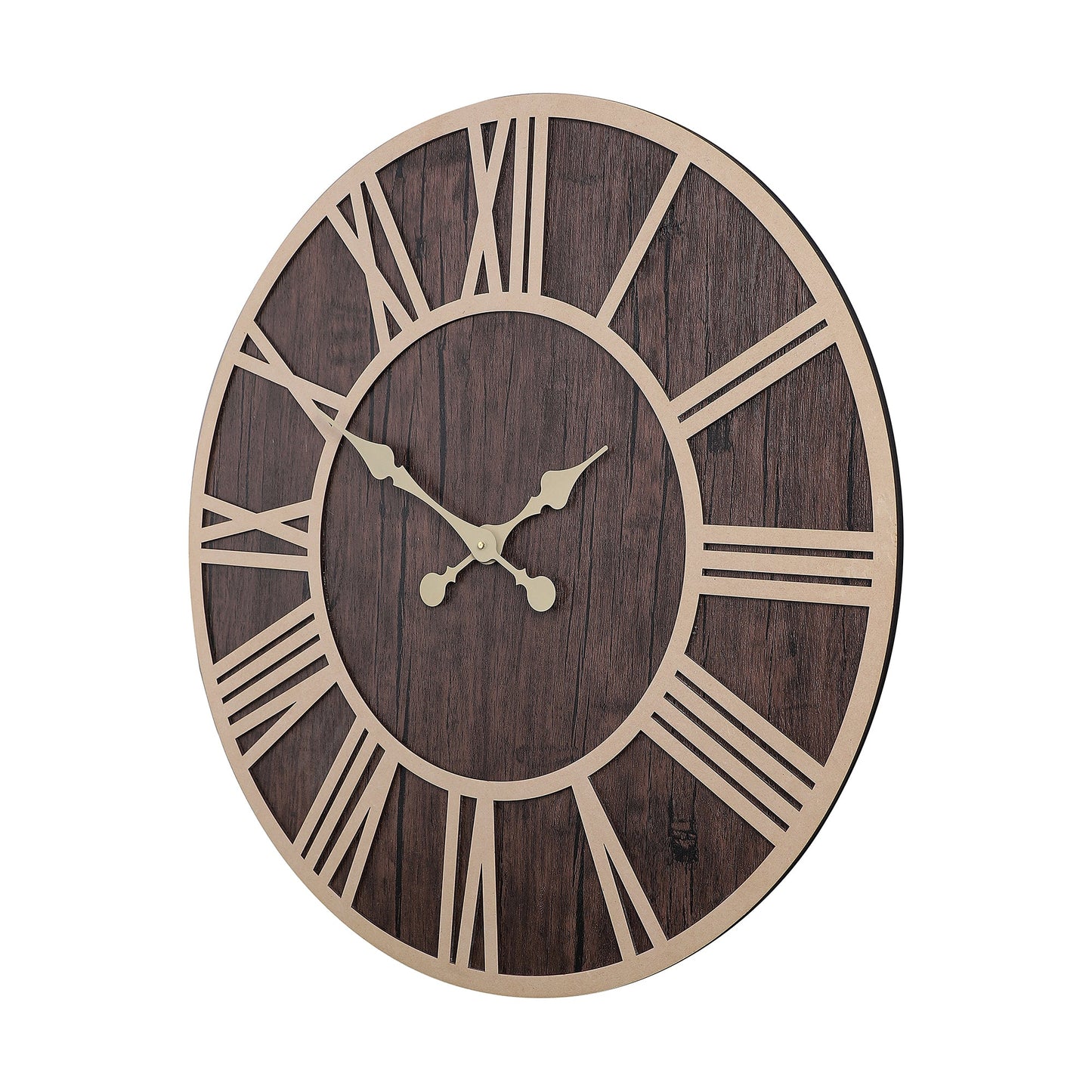 Modern Rustic Wall Clock with Cutout Details