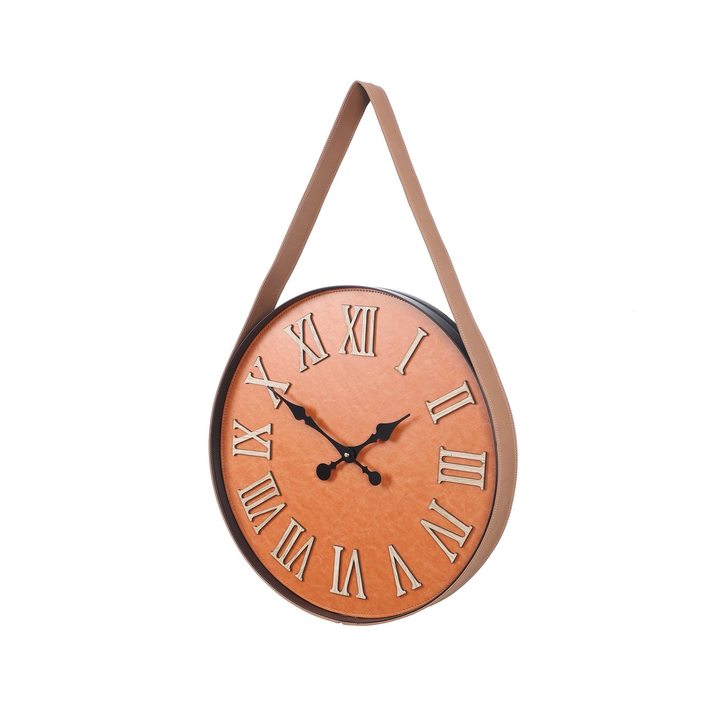 High Gloss Roman Numerals Wooden Wall Clock