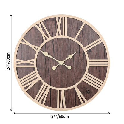 Modern Rustic Wall Clock with Cutout Details