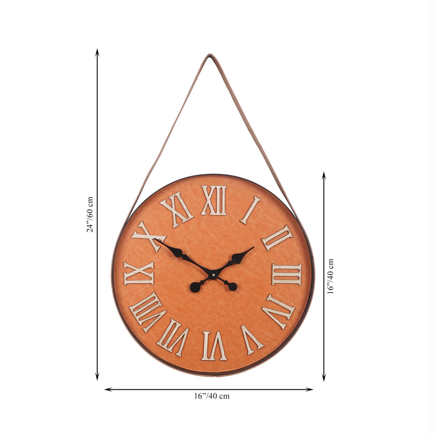 High Gloss Roman Numerals Wooden Wall Clock