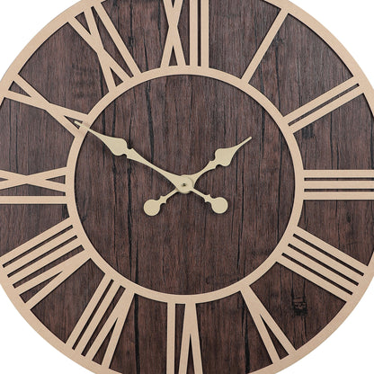 Modern Rustic Wall Clock with Cutout Details