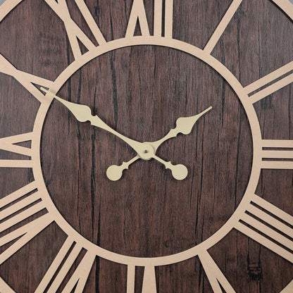 Modern Rustic Wall Clock with Cutout Details