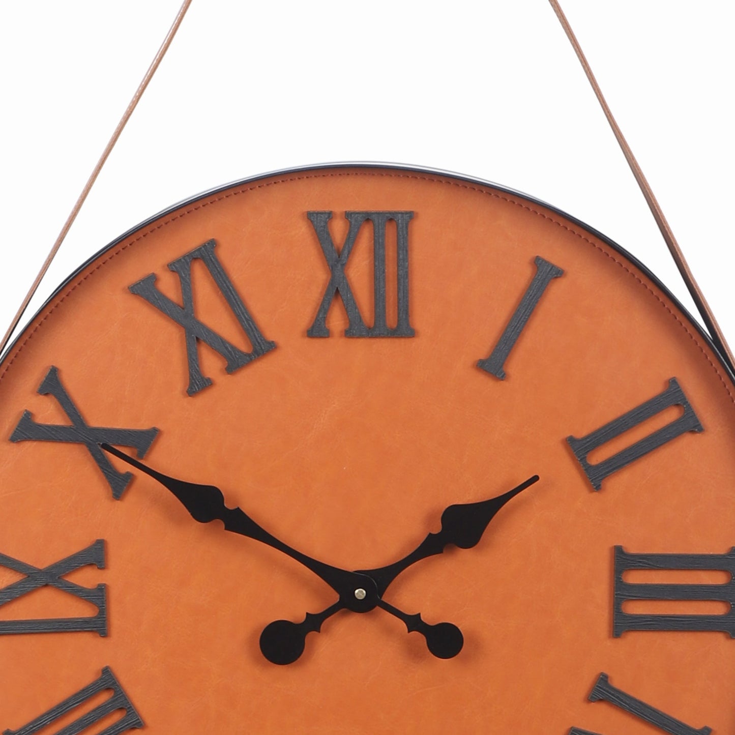 High Roman Black Numerals Wooden Wall Clock