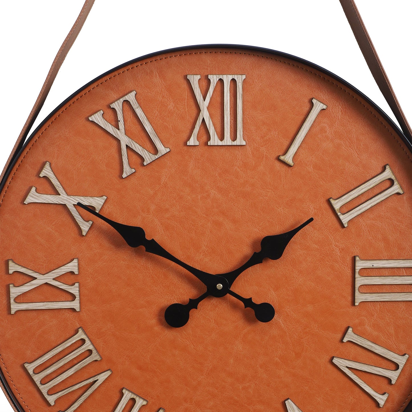 High Gloss Roman Numerals Wooden Wall Clock