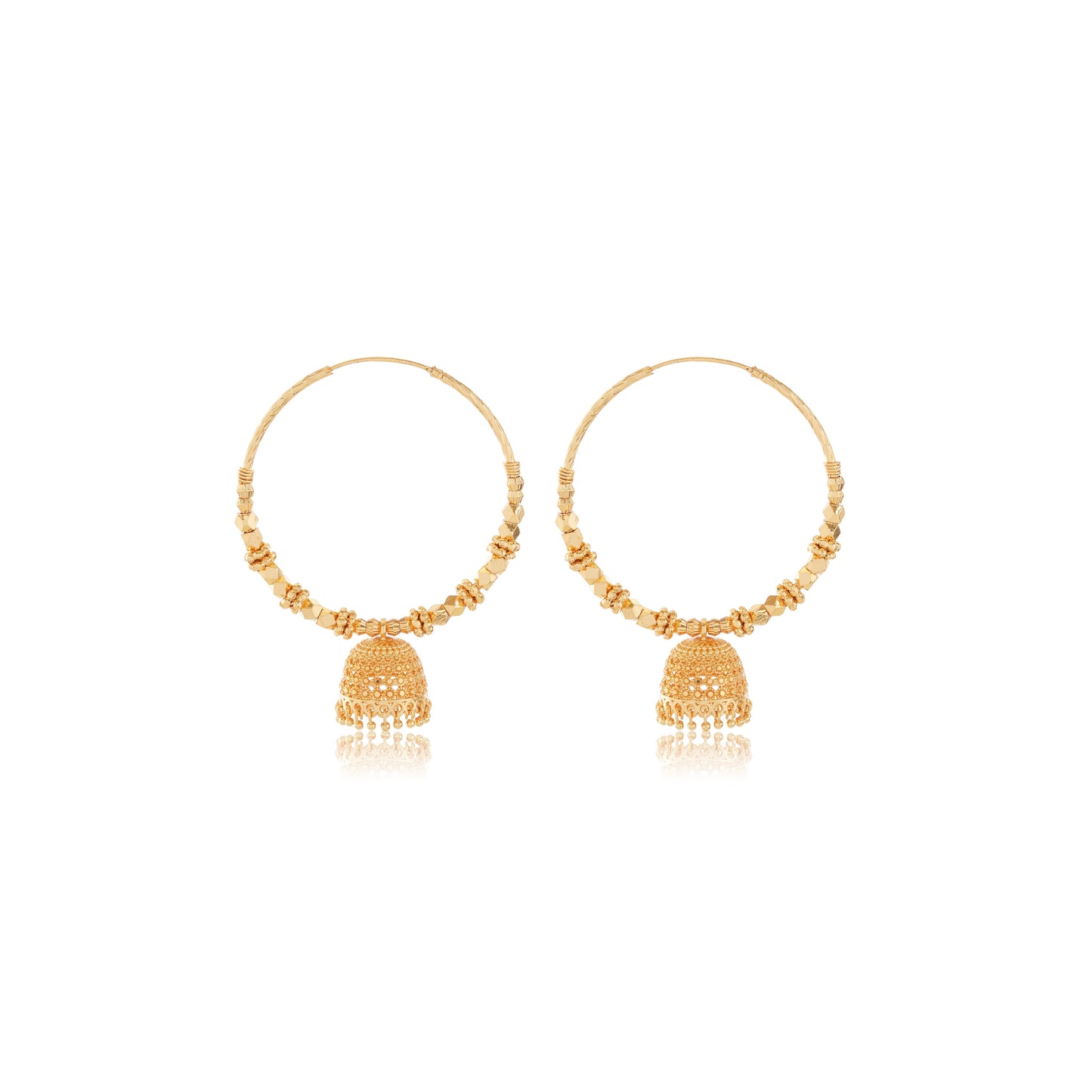 Jhumka Hoop 1Gm Gold Earrings Set