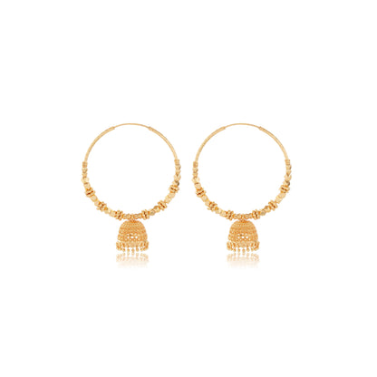 Jhumka Hoop 1Gm Gold Earrings Set