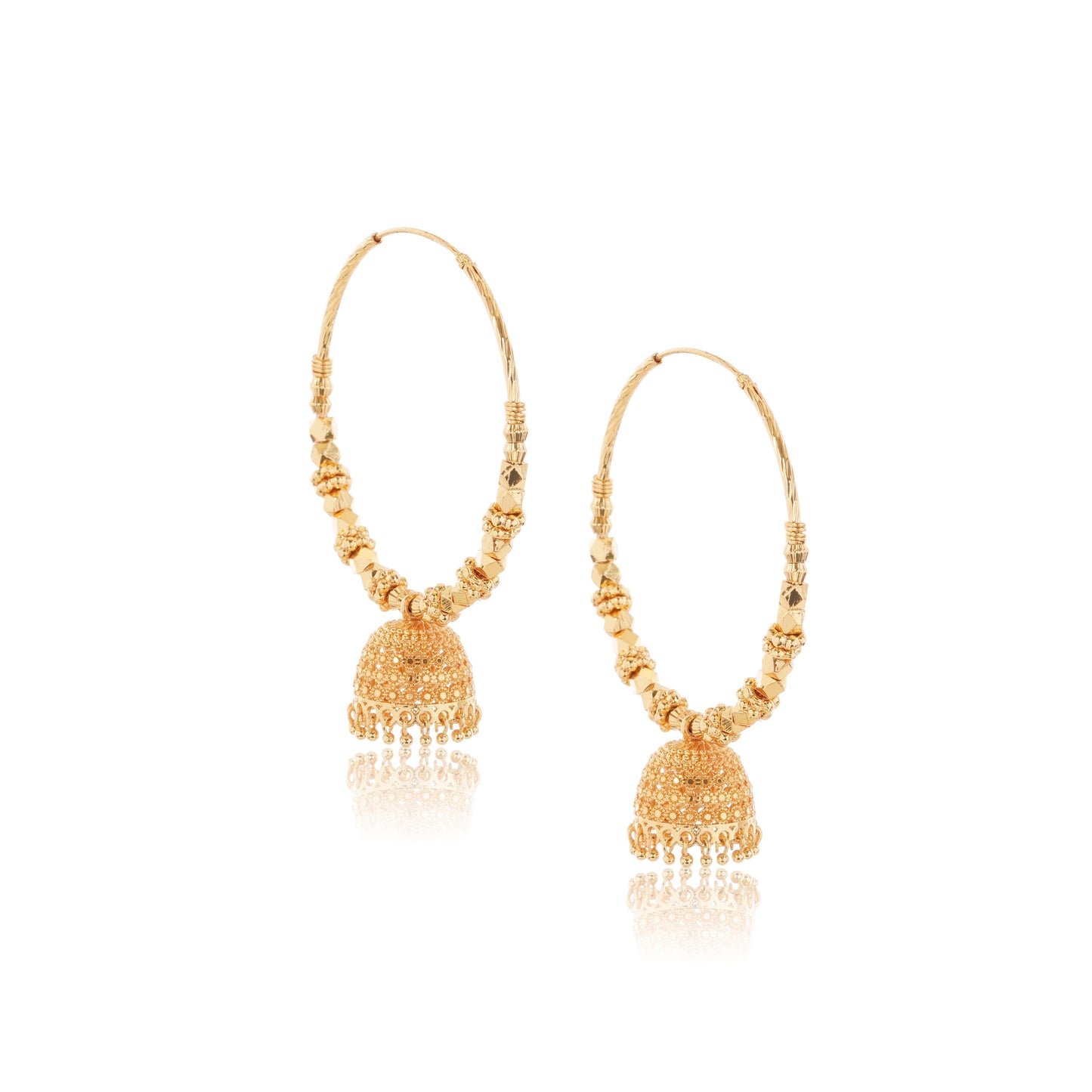 Jhumka Hoop 1Gm Gold Earrings Set