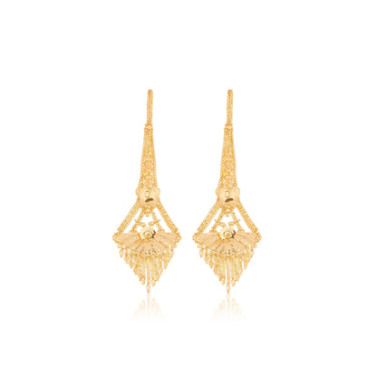 1Gm Gold Floral Stud Earrings