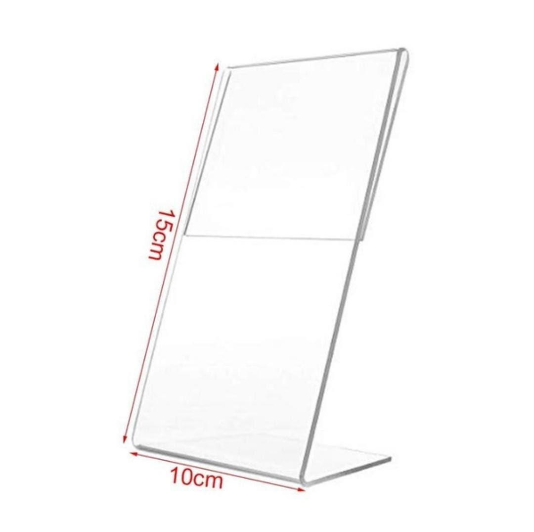 Clear Acrylic A6 Display Stand | Perfect tool for Presenting Important Documents | SIZE : A6 (4 x 6 Inch )