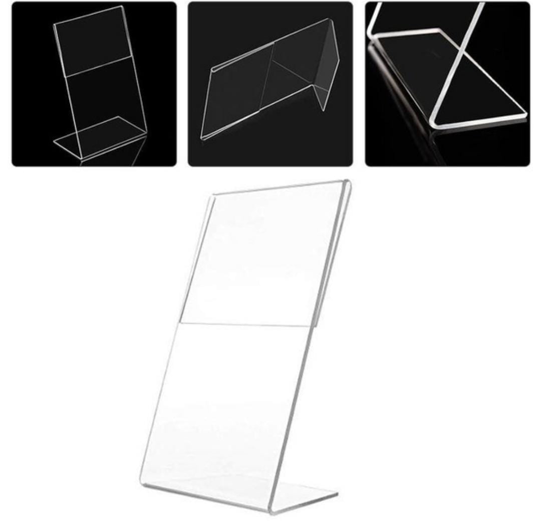 Clear Acrylic A6 Display Stand | Perfect tool for Presenting Important Documents | SIZE : A6 (4 x 6 Inch )